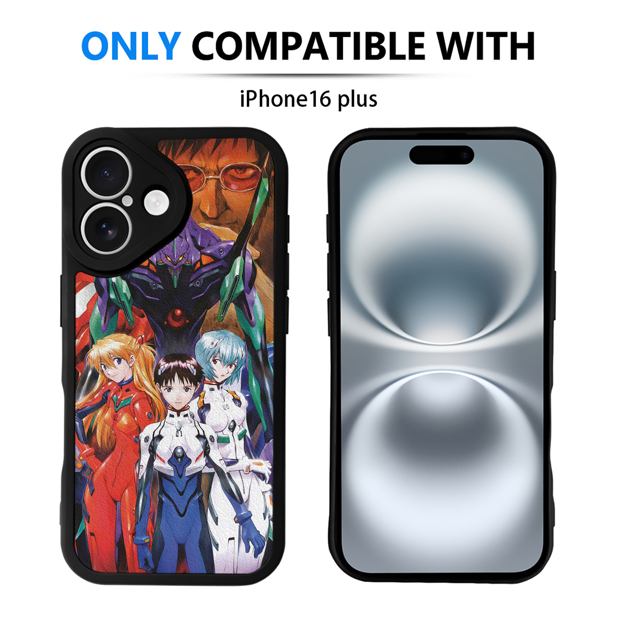 （画像用） EVA 新世紀エヴァンゲリオン 【iPhone 16シリーズ対応】シリコンスマホケース（レザー調） 材質：シリコン